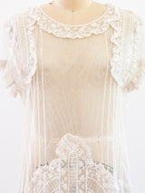 1920s French Net and Lace Dress Dress arcadeshops.com