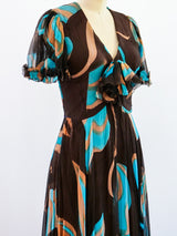 Nina Ricci Silk Chiffon Printed Dress Dress arcadeshops.com