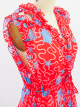 Zandra Rhodes Shell Printed Gown Dress arcadeshops.com