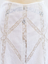 Linen and Lace White Victorian Style Skirt Skirt arcadeshops.com