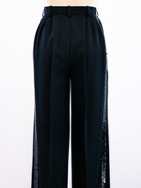 Yves Saint Laurent Sequin Stripe Tuxedo Pants Pants arcadeshops.com