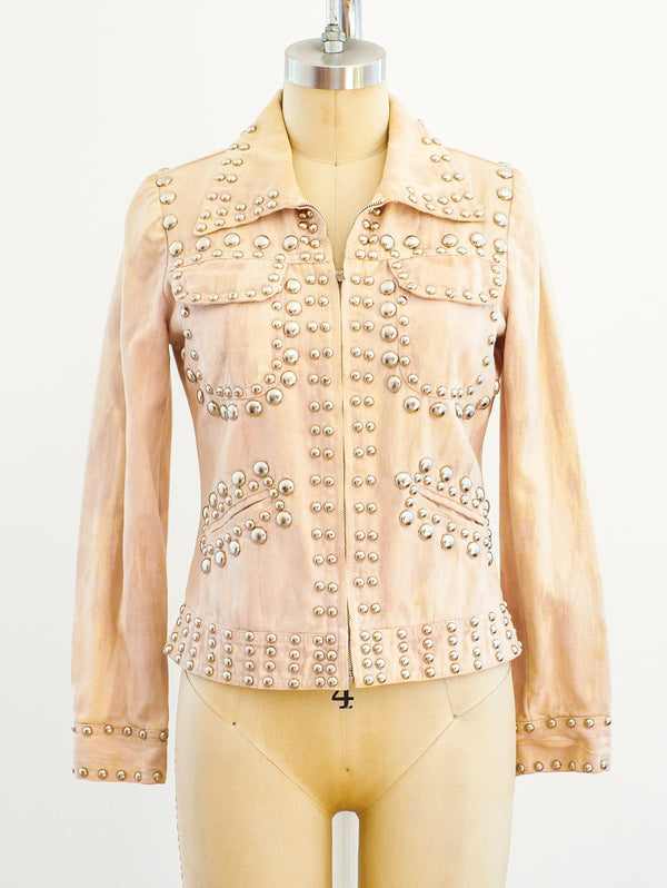 Roncelli Studded Peach Jacket Jacket arcadeshops.com