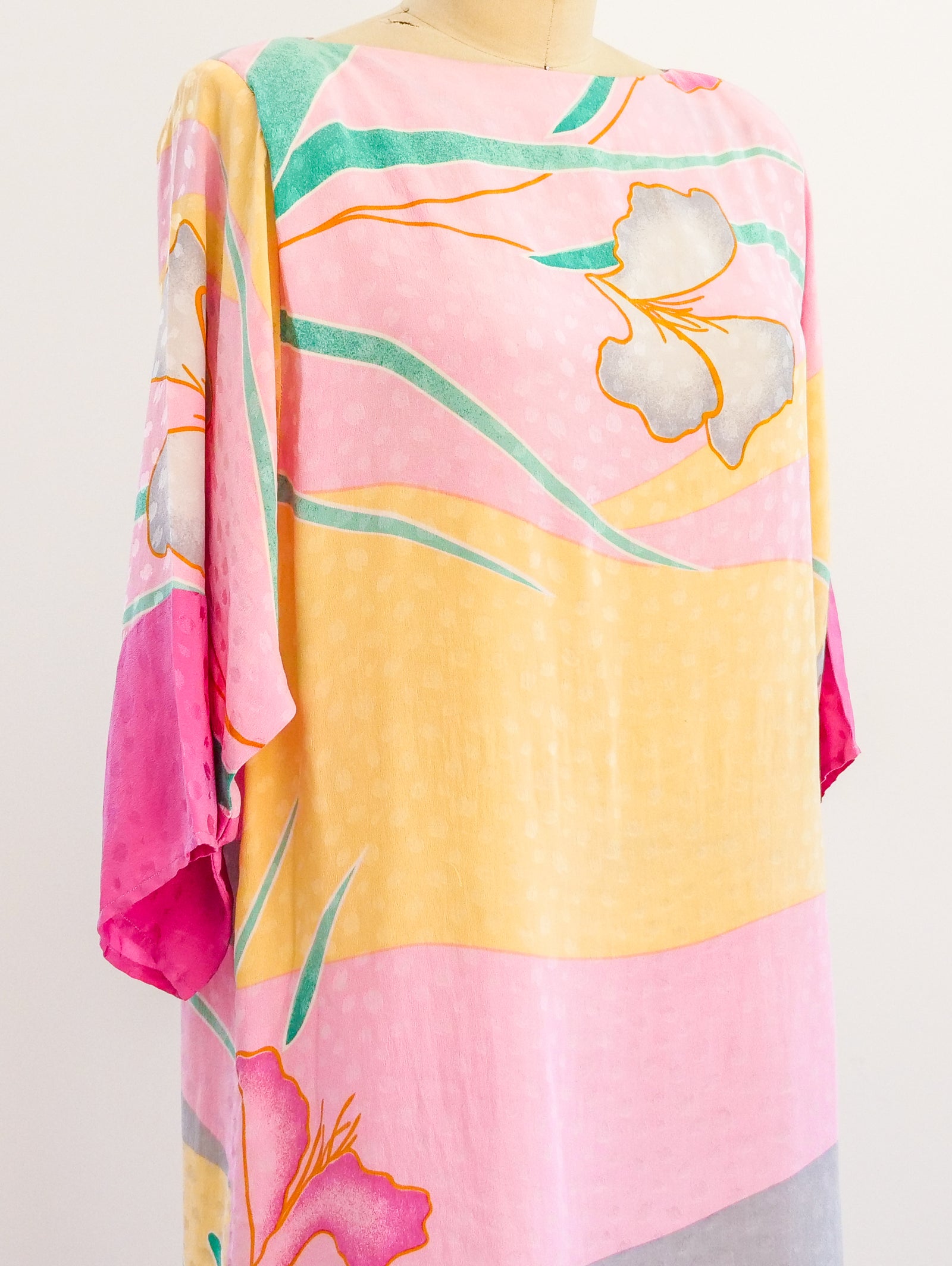 Flora Kung Floral Silk Dress
