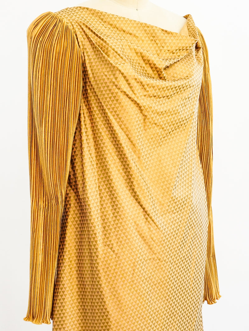 Jeanne Marc Pleated Sleeve Dress Dress arcadeshops.com