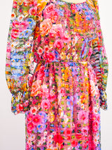 Floral Silk Chiffon Maxi Dress Dress arcadeshops.com