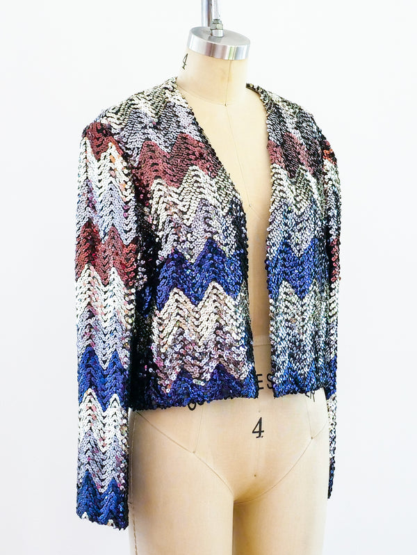 Sequin Chevron Jacket Jacket arcadeshops.com