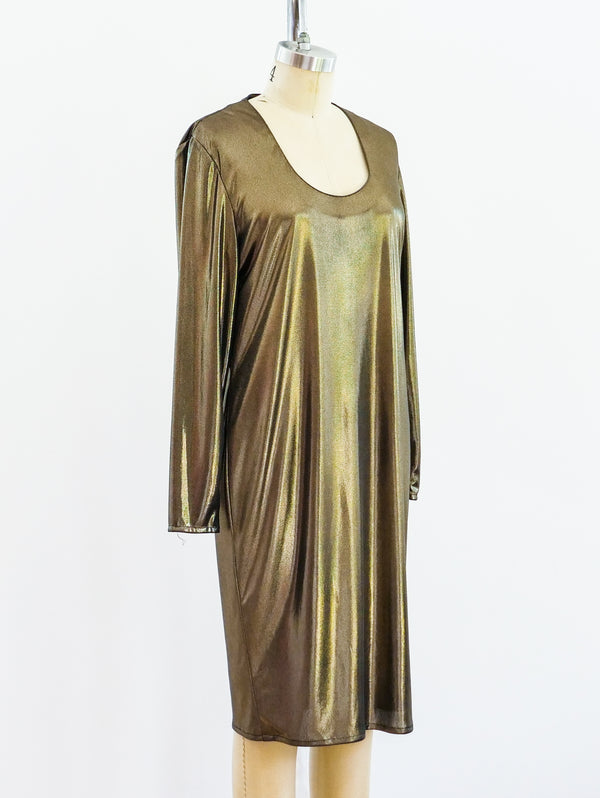 Frances La Vie Gold Lame Jersey Dress Dress arcadeshops.com