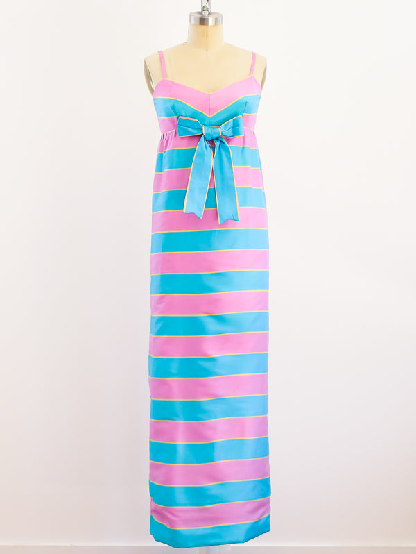 Jean Varon Pink and Blue Striped Dress Dress arcadeshops.com
