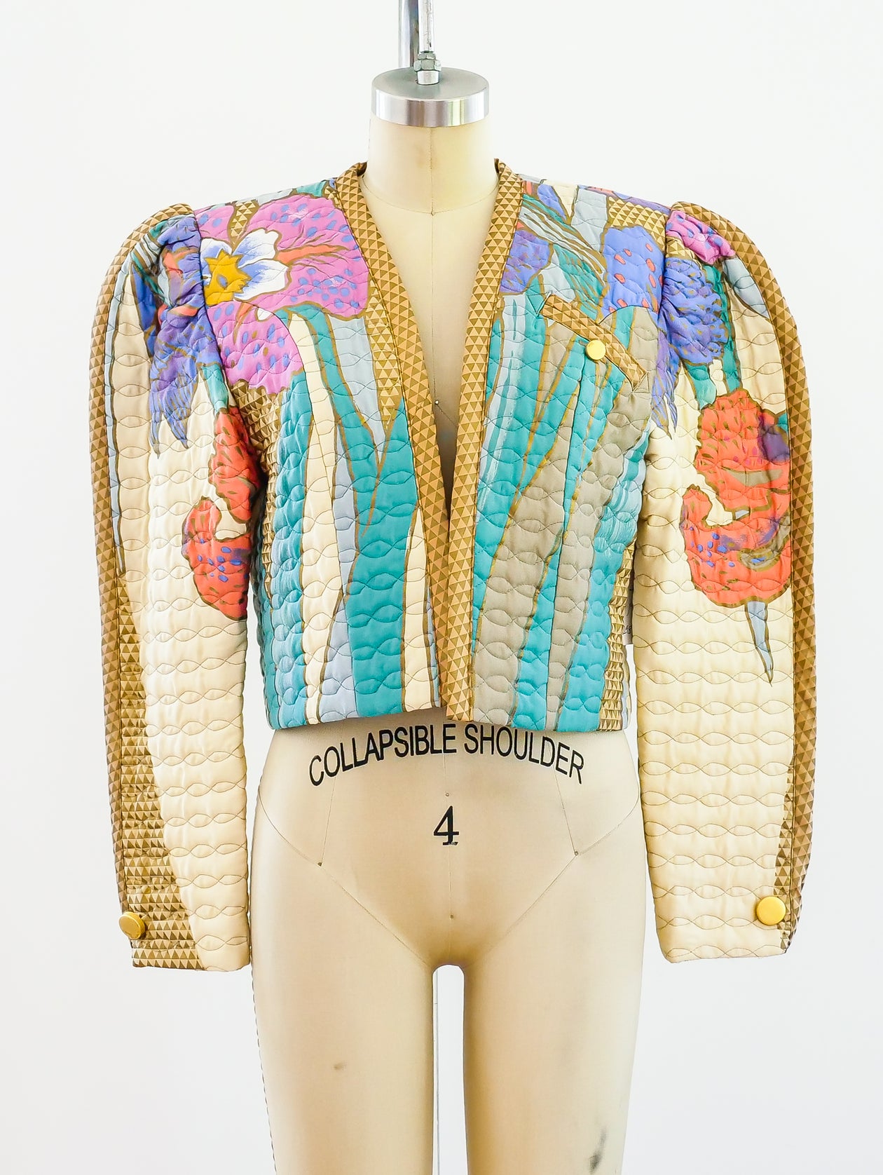 Jeanne Marc Quilted Floral Jacket