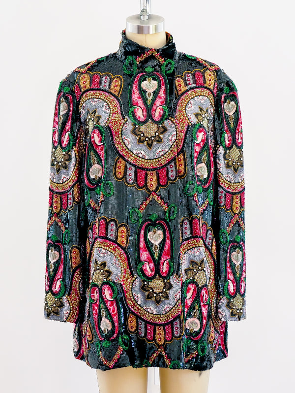 Hanae Mori Beaded Jacket Jacket arcadeshops.com
