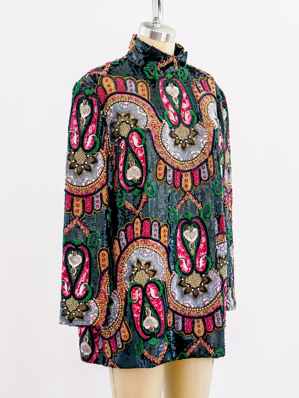 Hanae Mori Beaded Jacket Jacket arcadeshops.com