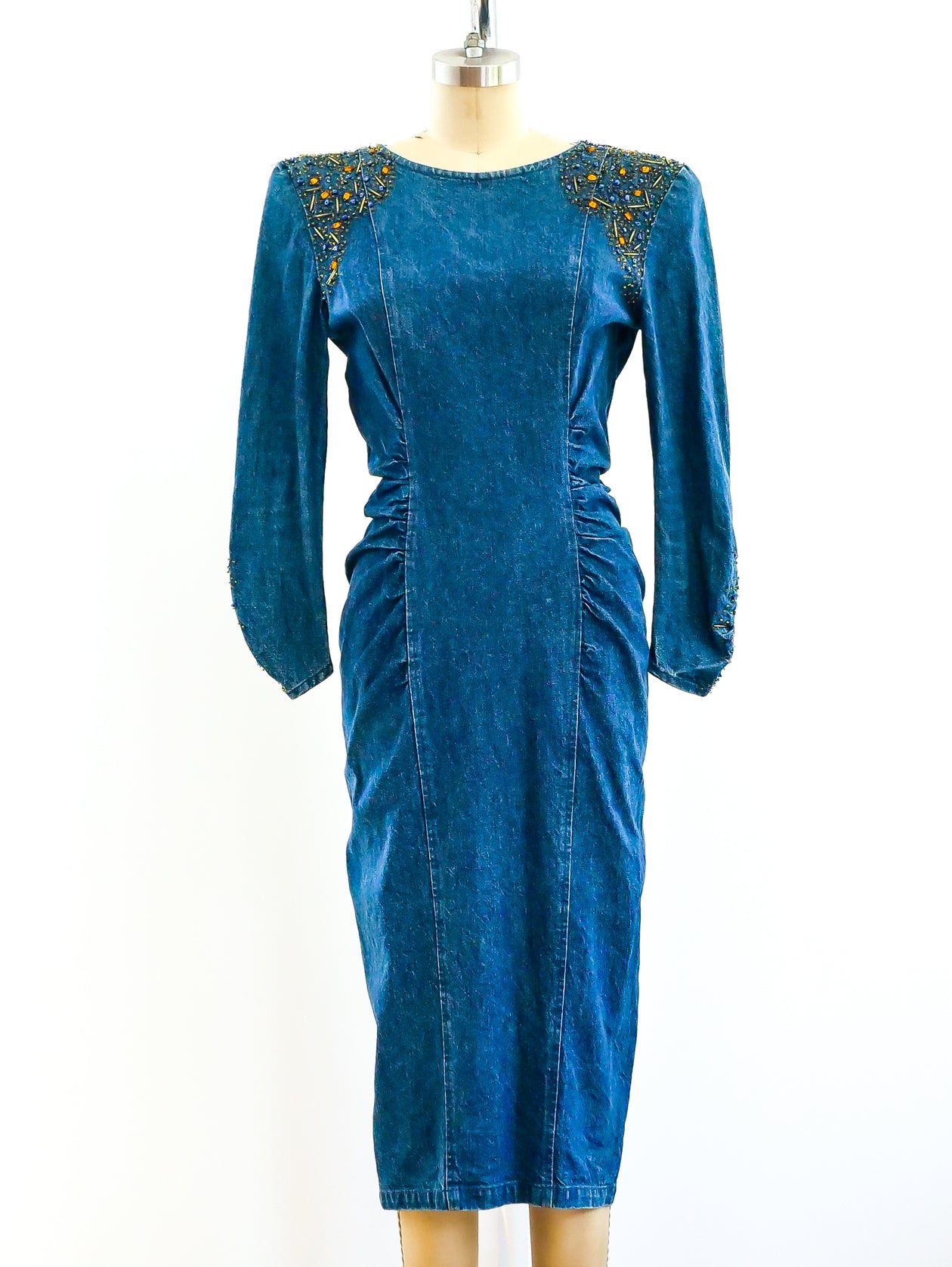 Embellished Denim Dress