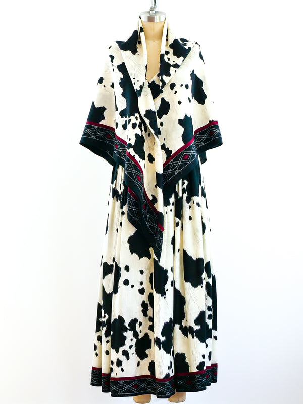 Anne Klein Cow Print Skirt and Shawl Suit arcadeshops.com