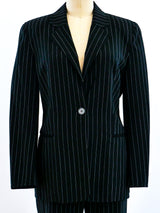 Celine Black Pinstripe Suit Suit arcadeshops.com