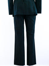 Celine Black Pinstripe Suit Suit arcadeshops.com