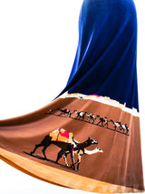 Camel Print Jersey Maxi Skirt Bottom arcadeshops.com
