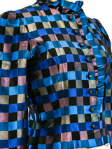 Blue Check Taffeta Jacket Jacket arcadeshops.com