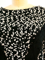 Black and White Angora Sweater Top arcadeshops.com