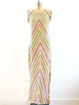 Rainbow Stripe Cotton Gauze Maxi Dress Dress arcadeshops.com