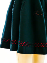 Alaia Perforated Knit Circle Skirt Skirt arcadeshops.com