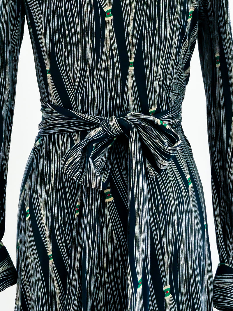 Diane von Furstenberg Printed Wrap Dress Dress arcadeshops.com