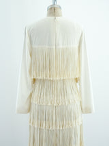 Ivory Fringe Maxi Dress Dress arcadeshops.com
