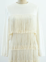 Ivory Fringe Maxi Dress Dress arcadeshops.com