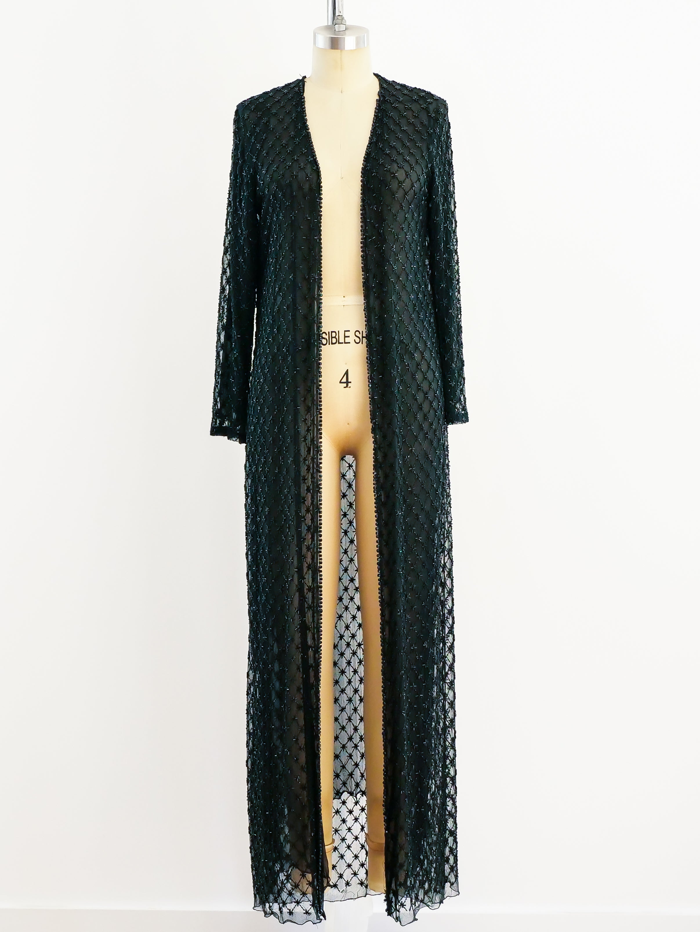 Beaded duster outlet jacket