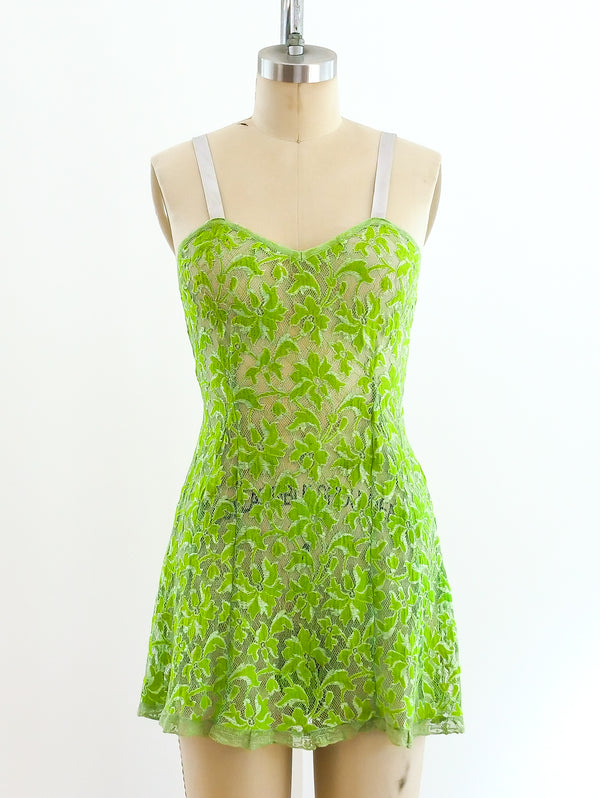 Dyed Green Lace Teddy Suit arcadeshops.com