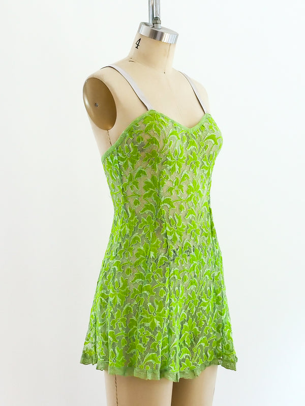 Dyed Green Lace Teddy Suit arcadeshops.com