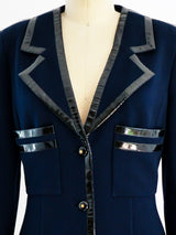 Chanel Coat Dress with Patent Trim Jacket arcadeshops.com