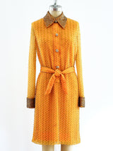 Tangerine Beaded Shirt Dress Dress arcadeshops.com