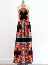 Scarf Print Halter Dress Dress arcadeshops.com