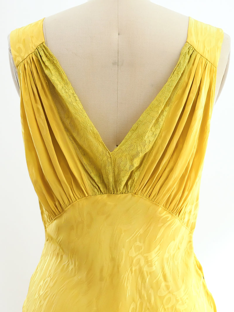 Overdyed Silk Jacquard Slip Dress Dress arcadeshops.com