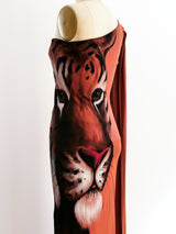 Hand Painted Tiger Face Dress Dress arcadeshops.com