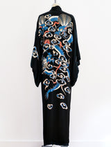 Blue Dragon Embroidered Silk Robe Jacket arcadeshops.com