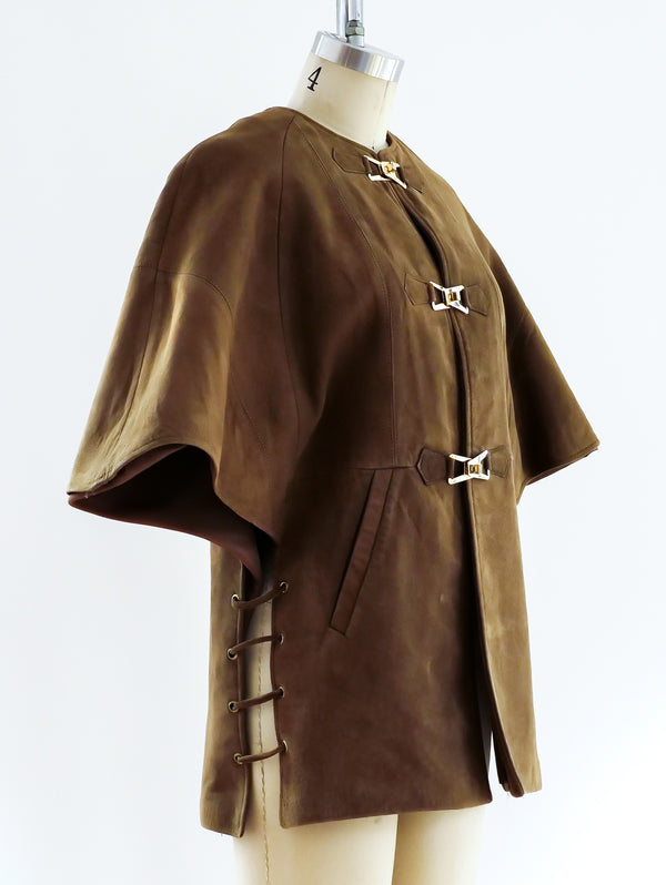 Taupe Suede Shawl Jacket Jacket arcadeshops.com