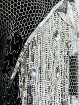 Silver Sequin Embellished Dress Dress arcadeshops.com