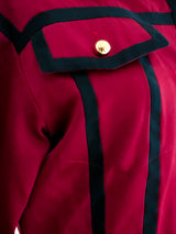 Complice Wine Suit with Navy Trim Suit arcadeshops.com