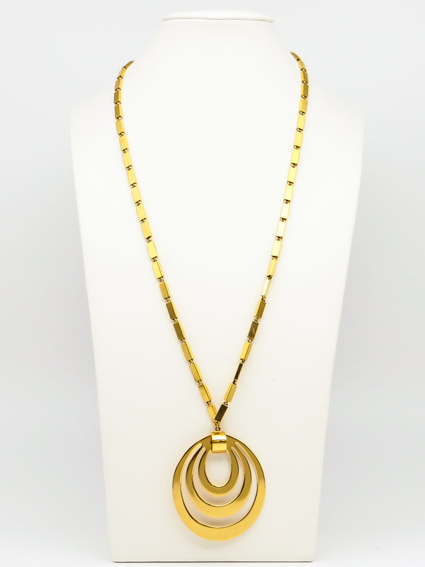 Concentric Circles Pendant Necklace Jewelry arcadeshops.com