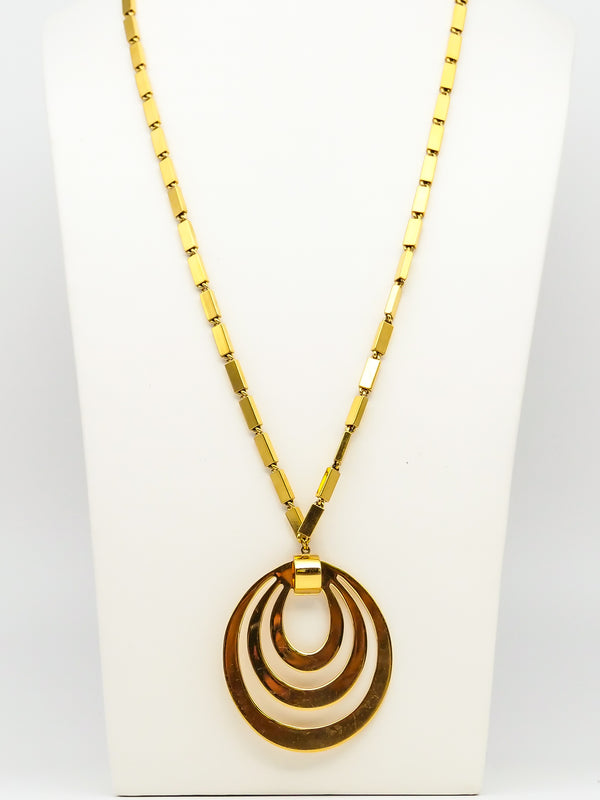 Concentric Circles Pendant Necklace Jewelry arcadeshops.com