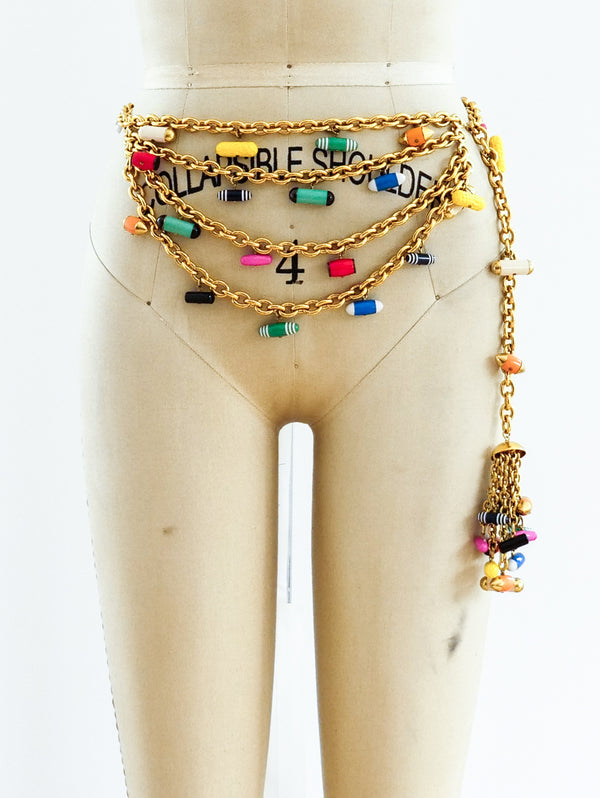 Chanel Fall 1991 Pill Charm Belt Accessory arcadeshops.com