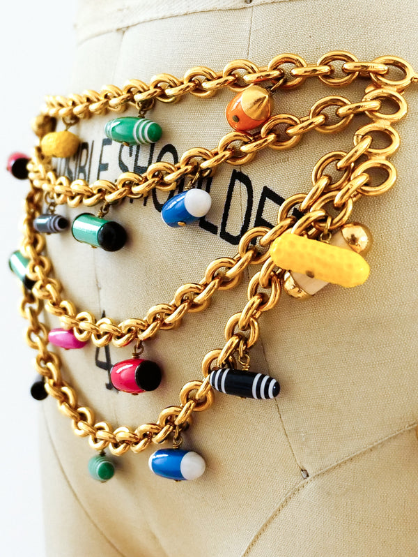 Chanel Fall 1991 Pill Charm Belt Accessory arcadeshops.com