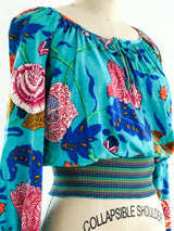 Missoni Knit Banded Floral Top Top arcadeshops.com