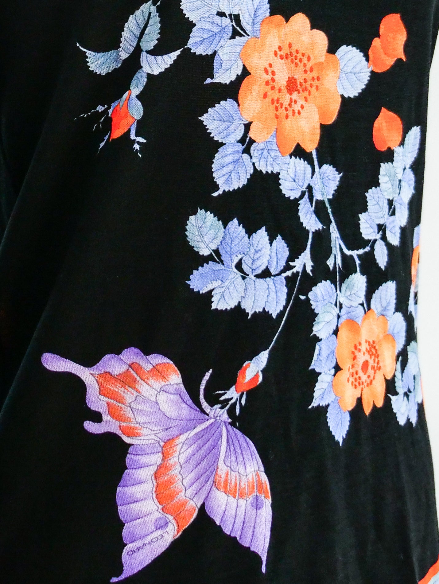 Leonard Paris Floral Jersey Long Sleeve Top