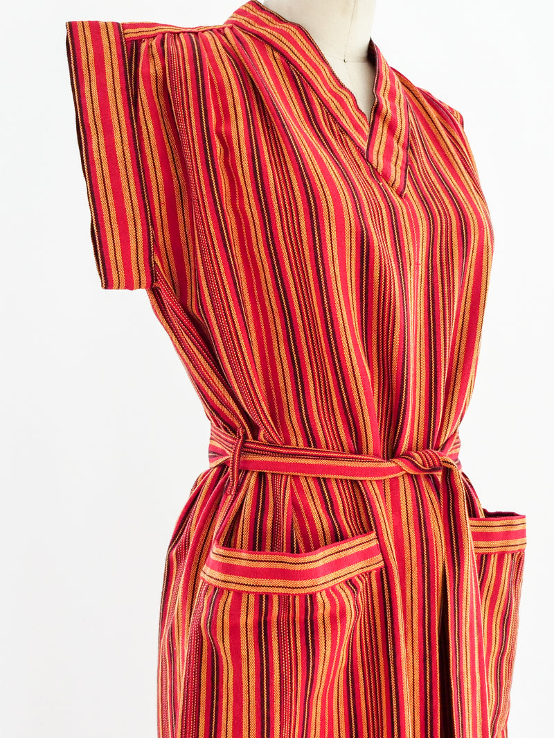 Yves Saint Laurent Woven Striped Dress Dress arcadeshops.com