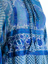 Raksha Block Printed Silk Caftan Dress arcadeshops.com