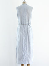 Chanel Ice Blue Linen Shirt Dress Dress arcadeshops.com