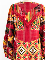 Patchwork Ikat Maxi Dress Dress arcadeshops.com