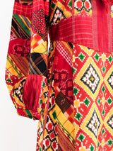 Patchwork Ikat Maxi Dress Dress arcadeshops.com